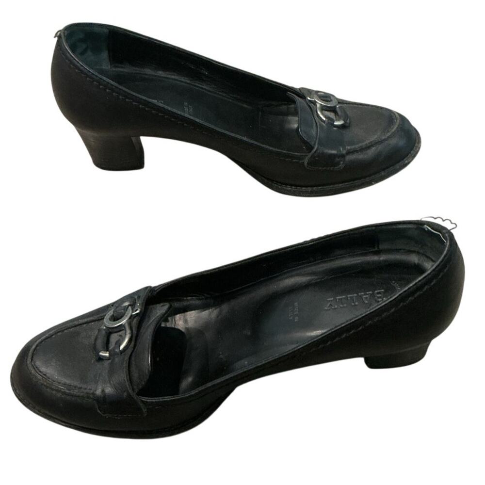 Bally Womens Dalina Pumps EU 37 US 6.5 Black Classic Old Money‎ Academia Career